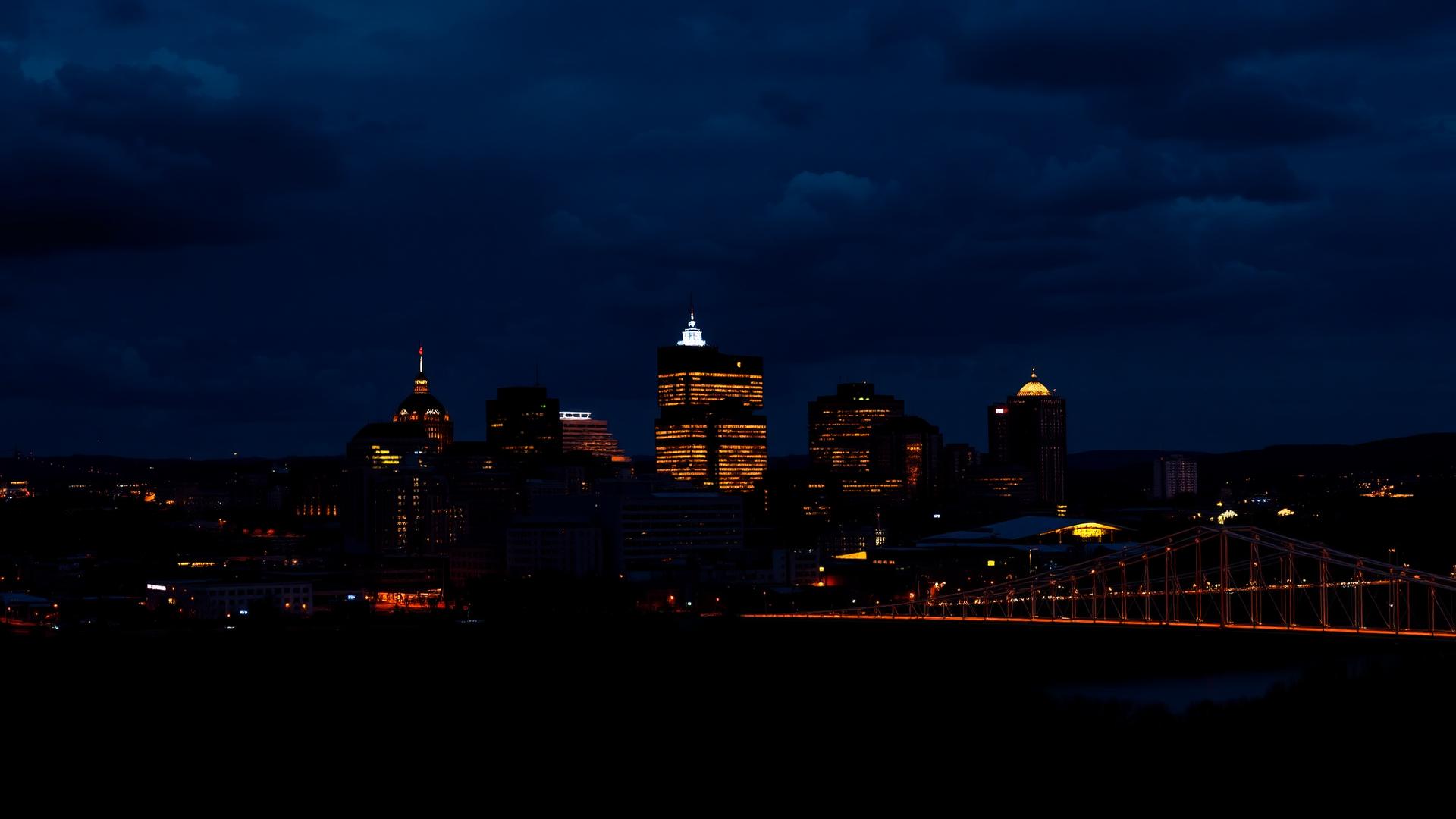 Chattanooga skyline at dusk